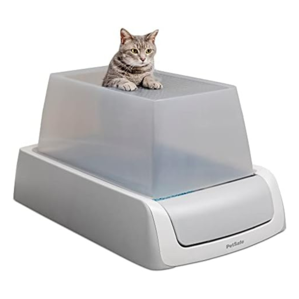 PetSafe ScoopFree Crystal Pro Self-Cleaning Cat Litter Box - Hands-Free Cleanup, Superior Odor Control, Includes Hood & Disposable Crystal Tray