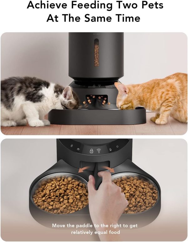 Automatic Cat Feeder Two Bowls