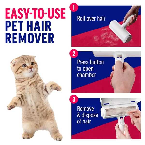 Reusable Cat Hair Remover & Lint Roller (2 Pack) – Portable Pet Fur Removal Tool for Furniture, Clothing, Carpets – Easy to Clean, Eco-Friendly - Image 5