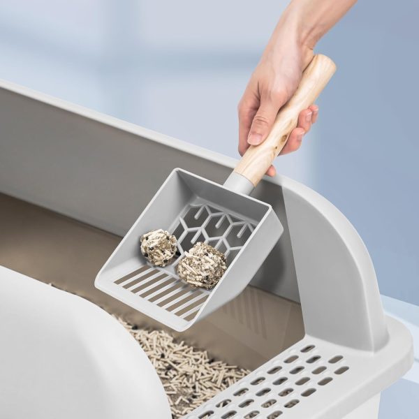 Suzzipaws Enclosed Stainless Steel Cat Litter Box with Lid - Extra Large XL Metal Litter Pan for Big Cats, High Wall Sides Enclosure, Non-Sticky, Anti-Leakage, Easy Cleaning - Image 8