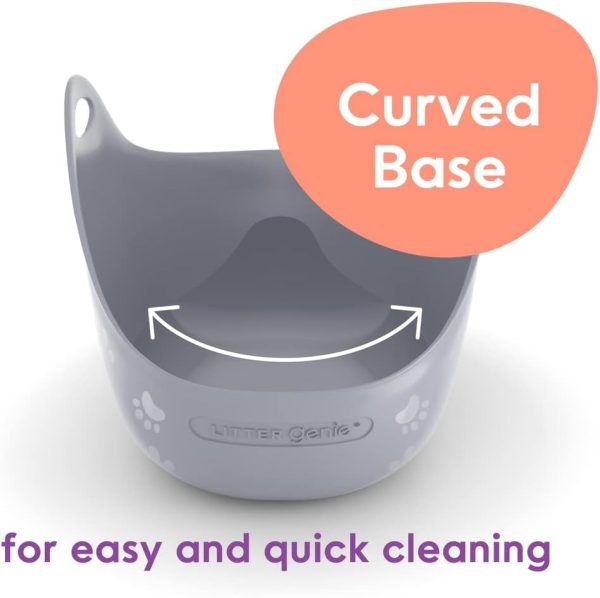 Litter Genie Cat Litter Box, Flexible, Soft Plastic, High-Walls and Handles for Privacy and Portability - Image 6