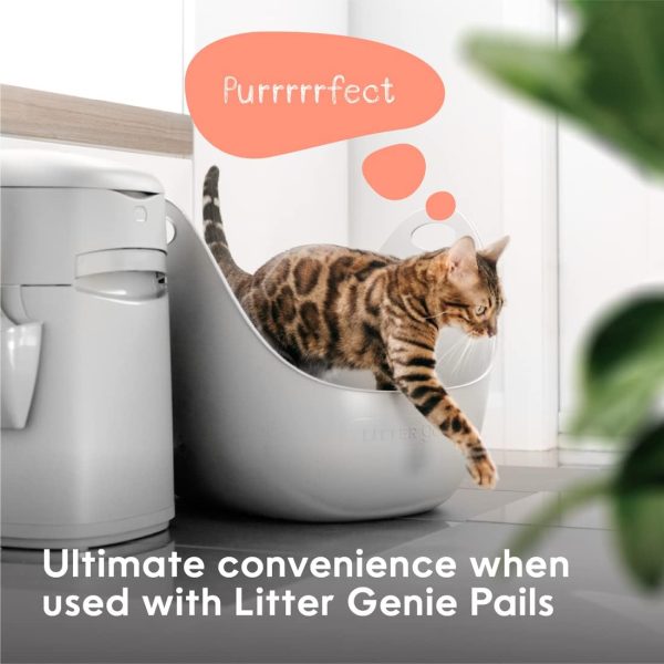 Litter Genie Cat Litter Box, Flexible, Soft Plastic, High-Walls and Handles for Privacy and Portability - Image 4