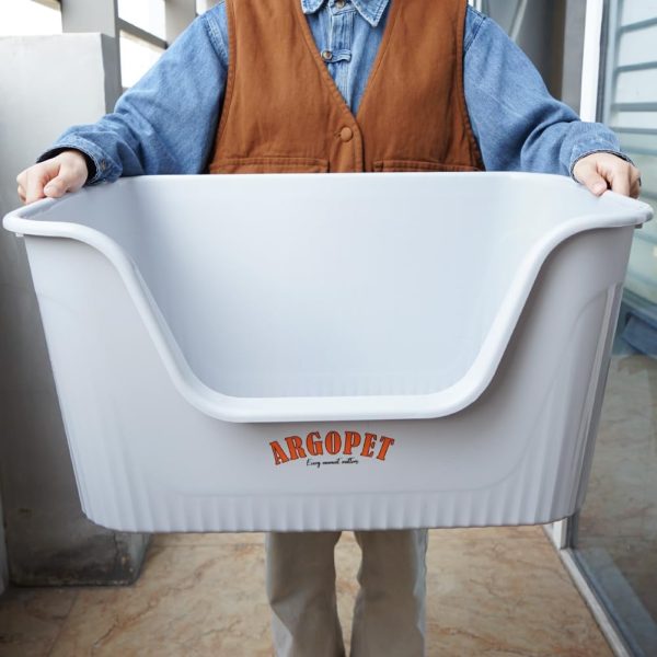 ARGOPET High Sides Cat Litter Box 25" L x 16" W x 13" H Extra Large Litter Box Jumbo for Multi Cat Households,Pet Safe Non-Stick Coating for Easier Cleaning & Superior Hygiene - Image 6