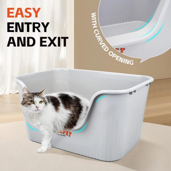 ARGOPET High Sides Cat Litter Box 25" L x 16" W x 13" H Extra Large Litter Box Jumbo for Multi Cat Households,Pet Safe Non-Stick Coating for Easier Cleaning & Superior Hygiene - Image 4