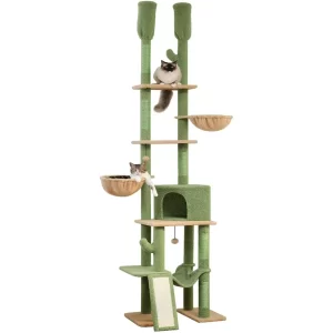 PAWZ Road Cactus Cat Tree Floor to Ceiling Cat Tower