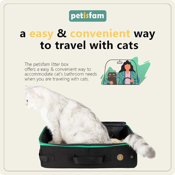 Petisfam Large Portable Litter Box for Easy Travel with Large or Multiple Cats - Image 7