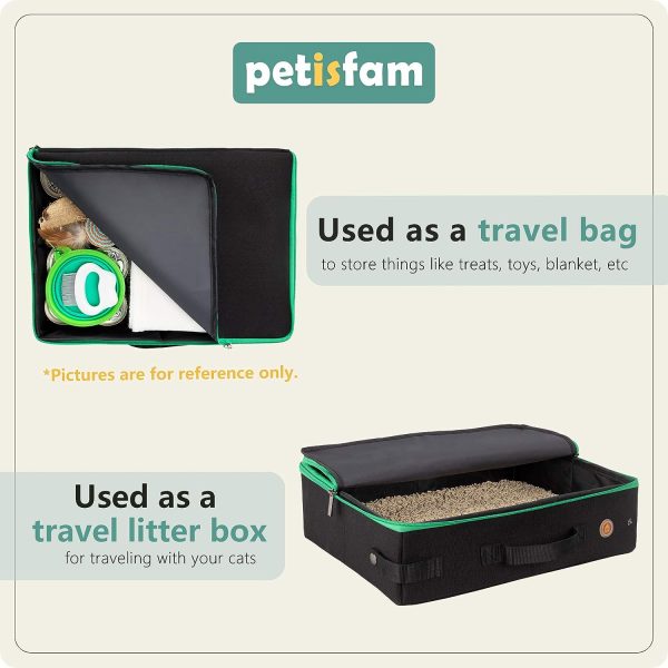 Petisfam Large Portable Litter Box for Easy Travel with Large or Multiple Cats - Image 4