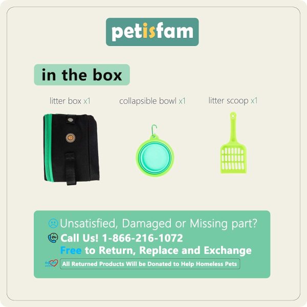 Petisfam Large Portable Litter Box for Easy Travel with Large or Multiple Cats - Image 3