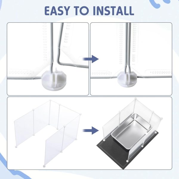 Tioncy 2 Pack Extra Large Stainless Steel Cat Litter Box, 2 Cat Litter Scoop, 2 Cat Litter Mat, 12 Corner Splash Guard Never Absorbs Odor, Rustproof, Non Stick Smooth Surface (23.6 x 15.8 x 7.9 inch) - Image 4