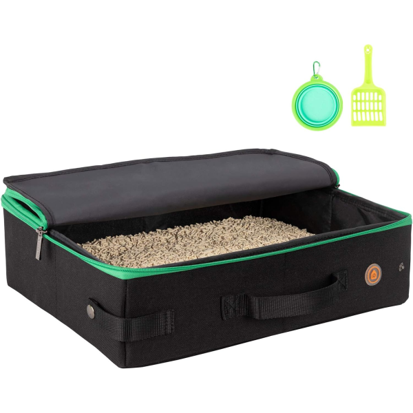 Petisfam Large Portable Litter Box for Easy Travel with Large or Multiple Cats