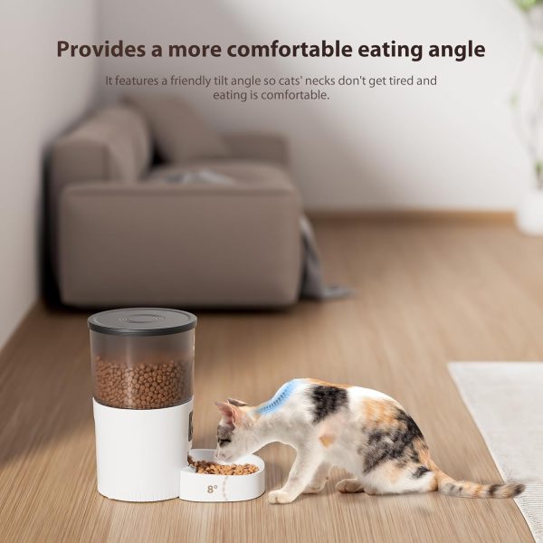 IMIPAW Automatic Cat Feeders, 3L Timed Cat Dry Food Dispenser with Clog-Free Design, Auto Pet Feeder for Cats and Dogs, 1-4 Meals Per Day - Image 6