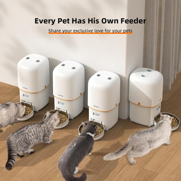 Yuposl Automatic Cat Feeders, 2L/4L Cat Food Dispenser, Timed Automatic Pet Feeder with Over 180-day Battery Life, Dry Food Programmable Portion Control - Image 5
