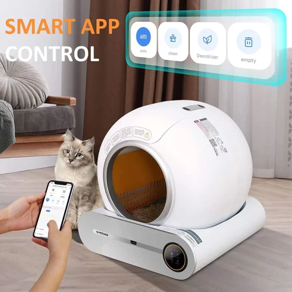 Automatic Self-Cleaning Toilet Robot for Multiple Cats - Large Smart Cat Litter Box - Image 3