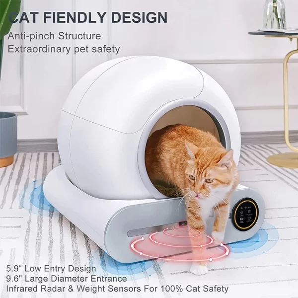 Automatic Self-Cleaning Toilet Robot for Multiple Cats - Large Smart Cat Litter Box - Image 2