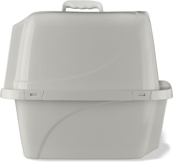 Van Ness Pets Odor Control Large Enclosed Cat Litter Box, Hooded, Pearl, CP6 - Image 3