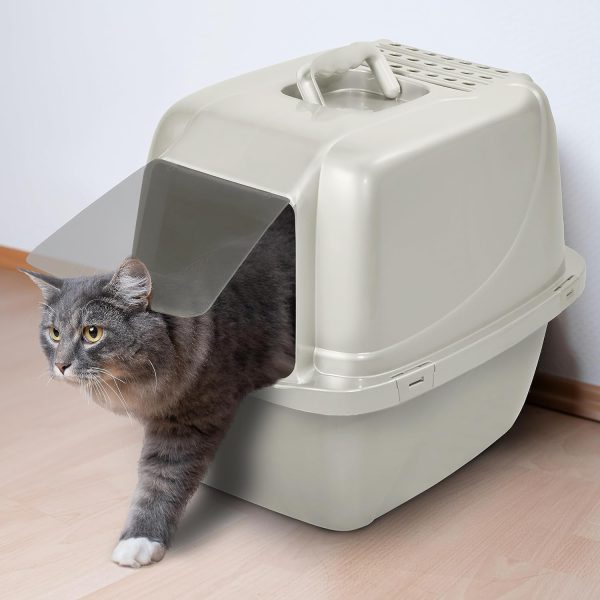 Van Ness Pets Odor Control Large Enclosed Cat Litter Box, Hooded, Pearl, CP6 - Image 5