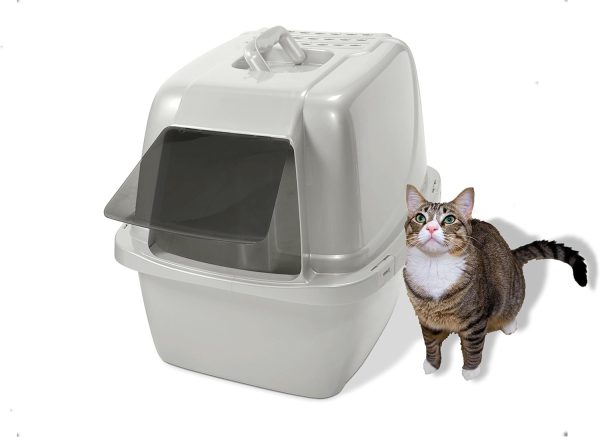 Van Ness Pets Odor Control Large Enclosed Cat Litter Box, Hooded, Pearl, CP6 - Image 8