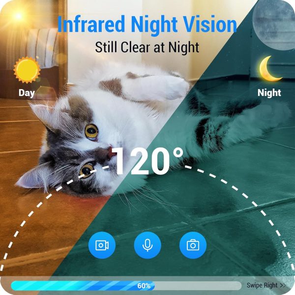 Frienhund Smart Camera Automatic Cat Feeder 6L,1080P HD Live View with Night Vision,5G Automatic Dog Feeder with Two-Way Audio,Detachable for Easy Clean - 25Cup - Image 4