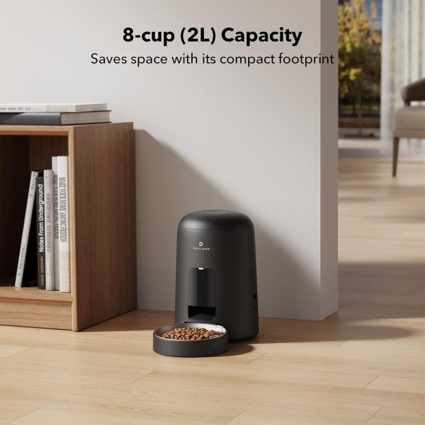 PETLIBRO Automatic Cat Feeder, Cat Food Dispenser Battery-Operated with 180-Day Battery Life, AIR Timed Pet Feeder for Cat & Dog, 2L Auto Cat Feeder - Image 2
