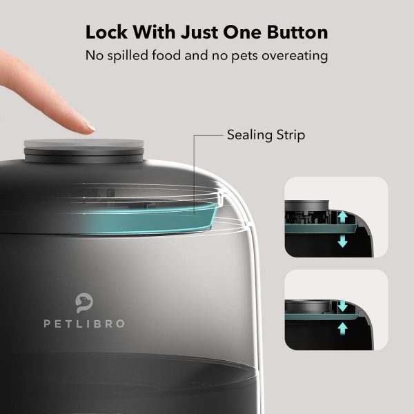 PETLIBRO Automatic Cat Feeder, Cat Food Dispenser Battery-Operated with 180-Day Battery Life, AIR Timed Pet Feeder for Cat & Dog, 2L Auto Cat Feeder - Image 8