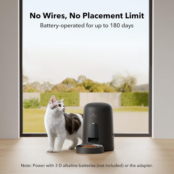 PETLIBRO Automatic Cat Feeder, Cat Food Dispenser Battery-Operated with 180-Day Battery Life, AIR Timed Pet Feeder for Cat & Dog, 2L Auto Cat Feeder - Image 5