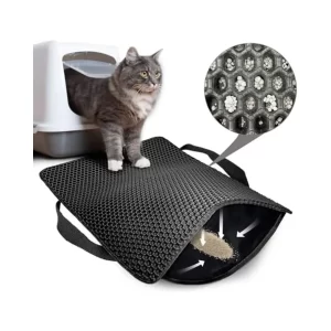 Cat Litter Mat, 23x15 Inch Honeycomb Double Layer