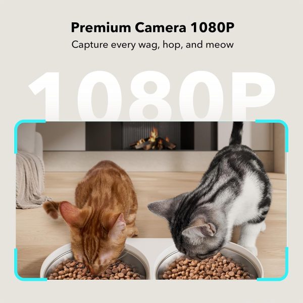 PETLIBRO Automatic Cat Feeder with Camera for Two Cats, 1080P HD Video with Night Vision, 5G WiFi Pet Feeder with Phone APP Control, 2-Way Audio for Cat & Dog - Image 2