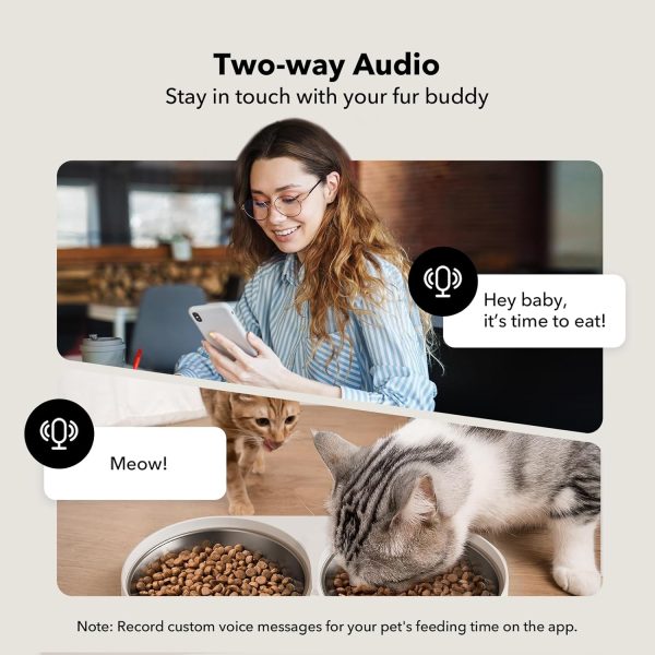 PETLIBRO Automatic Cat Feeder with Camera for Two Cats, 1080P HD Video with Night Vision, 5G WiFi Pet Feeder with Phone APP Control, 2-Way Audio for Cat & Dog - Image 4