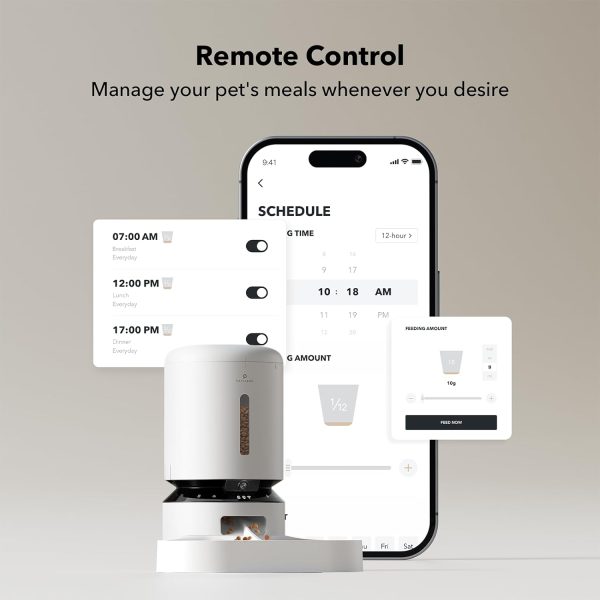 PETLIBRO Automatic Cat Feeder with Camera for Two Cats, 1080P HD Video with Night Vision, 5G WiFi Pet Feeder with Phone APP Control, 2-Way Audio for Cat & Dog - Image 8