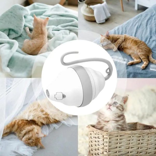 Rolling Mouse Interactive Cat Toy, Automatic Moving Mouse Glow Feather Electric Teasing Stick Regular Running - Image 7