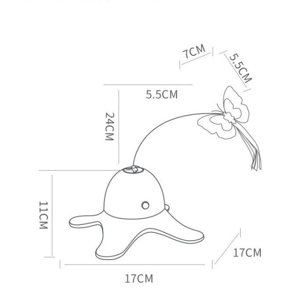 Auto Butterfly Cat Toy, 360-Degree Rotating Interactive Cat Toy, Relieve Boredom & Stimulate Hunting Instincts, Automatic Electric Cat Teaser with Replaceable Butterfly, Stable & Durable Design - Image 7