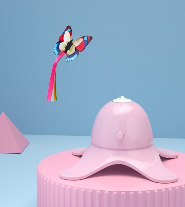 Auto Butterfly Cat Toy, 360-Degree Rotating Interactive Cat Toy, Relieve Boredom & Stimulate Hunting Instincts, Automatic Electric Cat Teaser with Replaceable Butterfly, Stable & Durable Design - Image 9