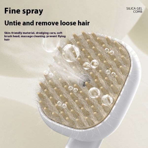 Cat Soft Teeth Electric Massage Spray Comb - Pet-Friendly Wash-Free Grooming Tool with One-Click Spray in Blue & Green for Cats and Dogs - Pet Massage Spray Comb for Gentle Care - Image 5