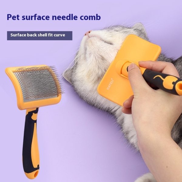 Pet Grooming Slicker Brush for Dogs and Cats - Universal Long Firm Stainless Steel Pins - Ideal for Dematting, Detangling & Deshedding - Image 2