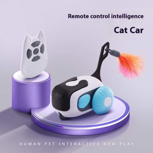 Remote Control Smart Electric Interactive Cat Toy Smart Turbo Tail Automatic Car Toys for Indoor Bored Cats Robot Rc Cat Mental Stimulation Toys Usb Rechargeable Gravity-Sensing Movement Pet Toy - Image 6