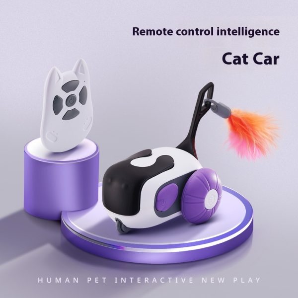 Remote Control Smart Electric Interactive Cat Toy Smart Turbo Tail Automatic Car Toys for Indoor Bored Cats Robot Rc Cat Mental Stimulation Toys Usb Rechargeable Gravity-Sensing Movement Pet Toy - Image 7