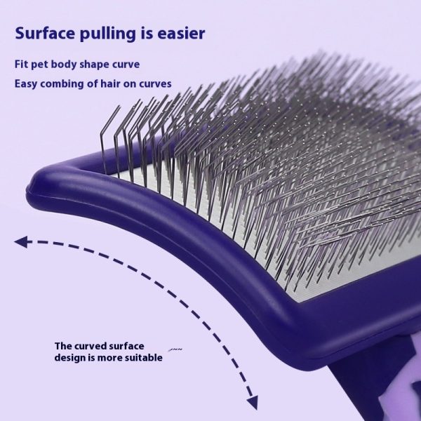Pet Grooming Slicker Brush for Dogs and Cats - Universal Long Firm Stainless Steel Pins - Ideal for Dematting, Detangling & Deshedding - Image 8