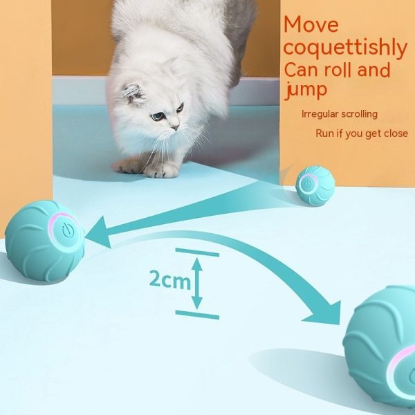 Smart Cat Rolling Ball Toy - Automatic Bouncing, USB Rechargeable, Interactive Pet Toy for Kittens - Image 6