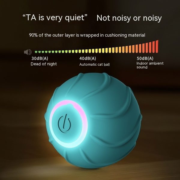 Smart Cat Rolling Ball Toy - Automatic Bouncing, USB Rechargeable, Interactive Pet Toy for Kittens - Image 4