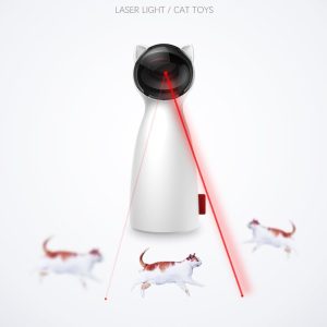 Interactive Fun Cat Toy LED Laser - Automatic Cat Exercise & Training Toy with Adjustable Laser Modes, USB/Battery Powered