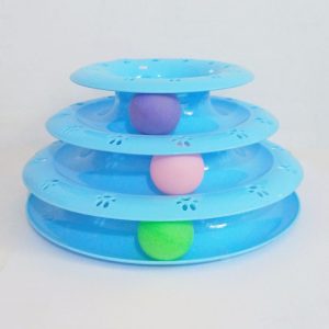 Cat Ball Track Toy, Three Layers Interactive Cat Toy, Durable and Non-Slip, Includes 3 Toy Balls