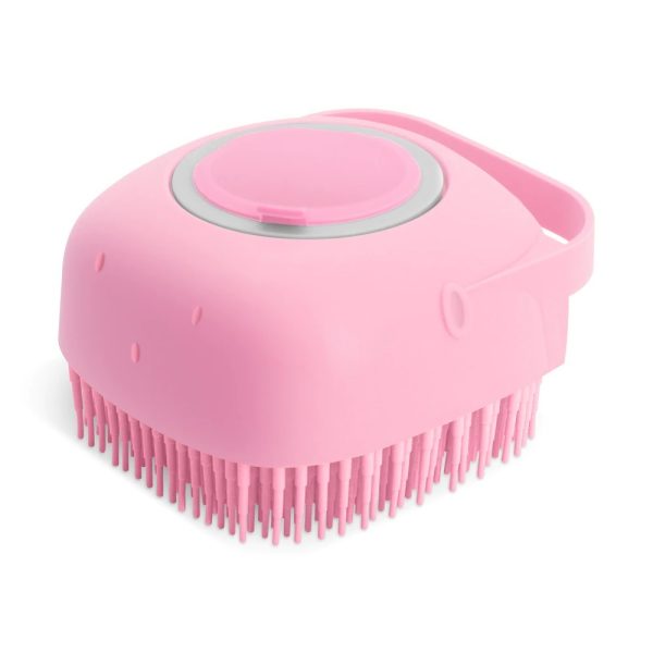 Pet Shampoo Massager Brush Cat Massage Comb Grooming Scrubber Shower Brush For Bathing Short Hair Soft Silicone Brushes - Image 4