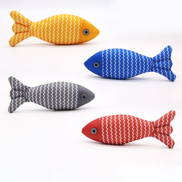 4 Pcs Cat Toys Fish, Crinkle Sound Catnip Toys Soft Linen, Interactive Kitten Exercise Kicker Toys for Indoor Cats 7.8 Inches for All Breeds - Image 8