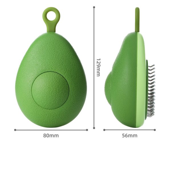 Cat Grooming Comb – Portable Massage Brush with One-Button Hair Removal, Self-Cleaning Tool for Cats and Dogs, Lemon-Shaped Comb Head, ABS Material, Suitable for All Hair Types - Image 5
