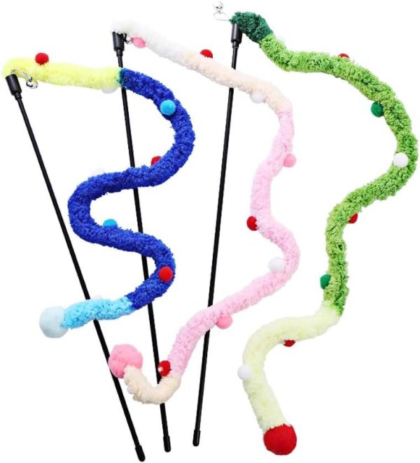 Cat Plush Strip Toys, Cat Wands Interactive Teaser Toy for All Breed Sizes, Colorful Cat Wand for Indoor Cats - Image 10