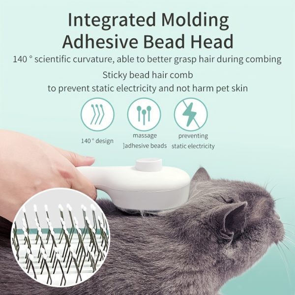 Cat and Dog Hair Remover Brush – UVC Sterilization Pet Grooming Slicker Needle Comb, Self-Cleaning Comb for Shedding & Grooming Long and Short Hair – 360° UV Sterilization for Healthy Pets - Image 2