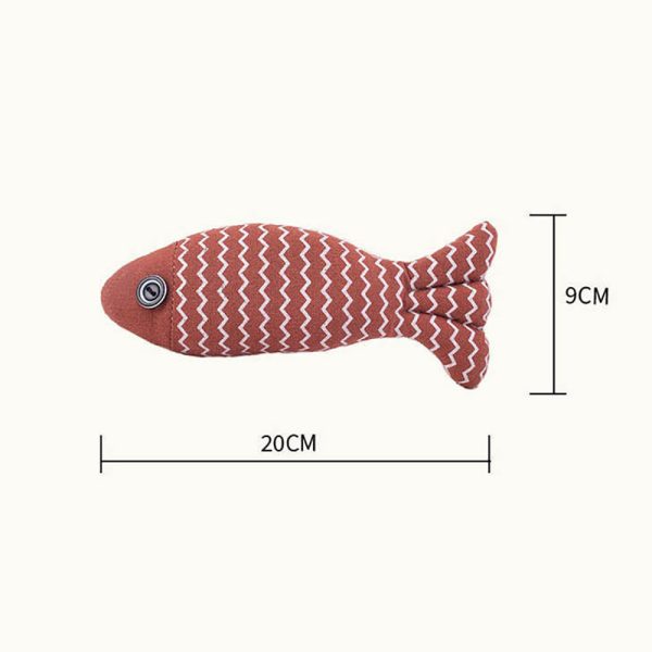 4 Pcs Cat Toys Fish, Crinkle Sound Catnip Toys Soft Linen, Interactive Kitten Exercise Kicker Toys for Indoor Cats 7.8 Inches for All Breeds - Image 2