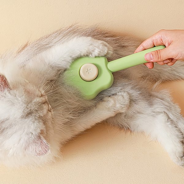 Cartoon Pentagram Shape Cat Combs - Pet Hair Removal Massaging Comb for Long & Short Hair Pets - One-Click Self-Cleaning Brush for Matted Fur & Floating Hair Removal - Grooming Tool for Dogs & Cats - Image 5