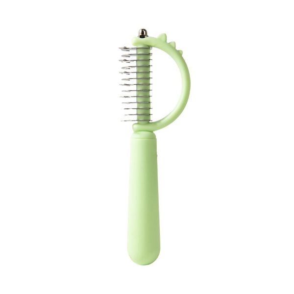 Pet Dematting Tool – Double-Sided Undercoat Rake, Professional Grooming Comb for Dogs and Cats with Long Curly Hair, Detangling Comb for Poodles and Long-Haired Pets - Image 2
