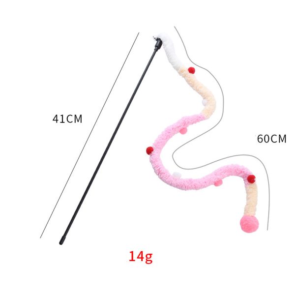 Cat Plush Strip Toys, Cat Wands Interactive Teaser Toy for All Breed Sizes, Colorful Cat Wand for Indoor Cats - Image 3